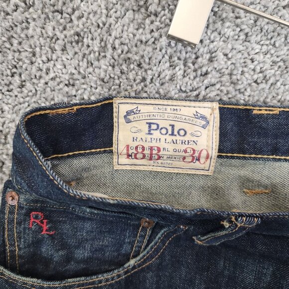 Polo Ralph Lauren Jeans Mens 48Bx30 Blue Denim Hampton Straight Leg Casual - Picture 5 of 13
